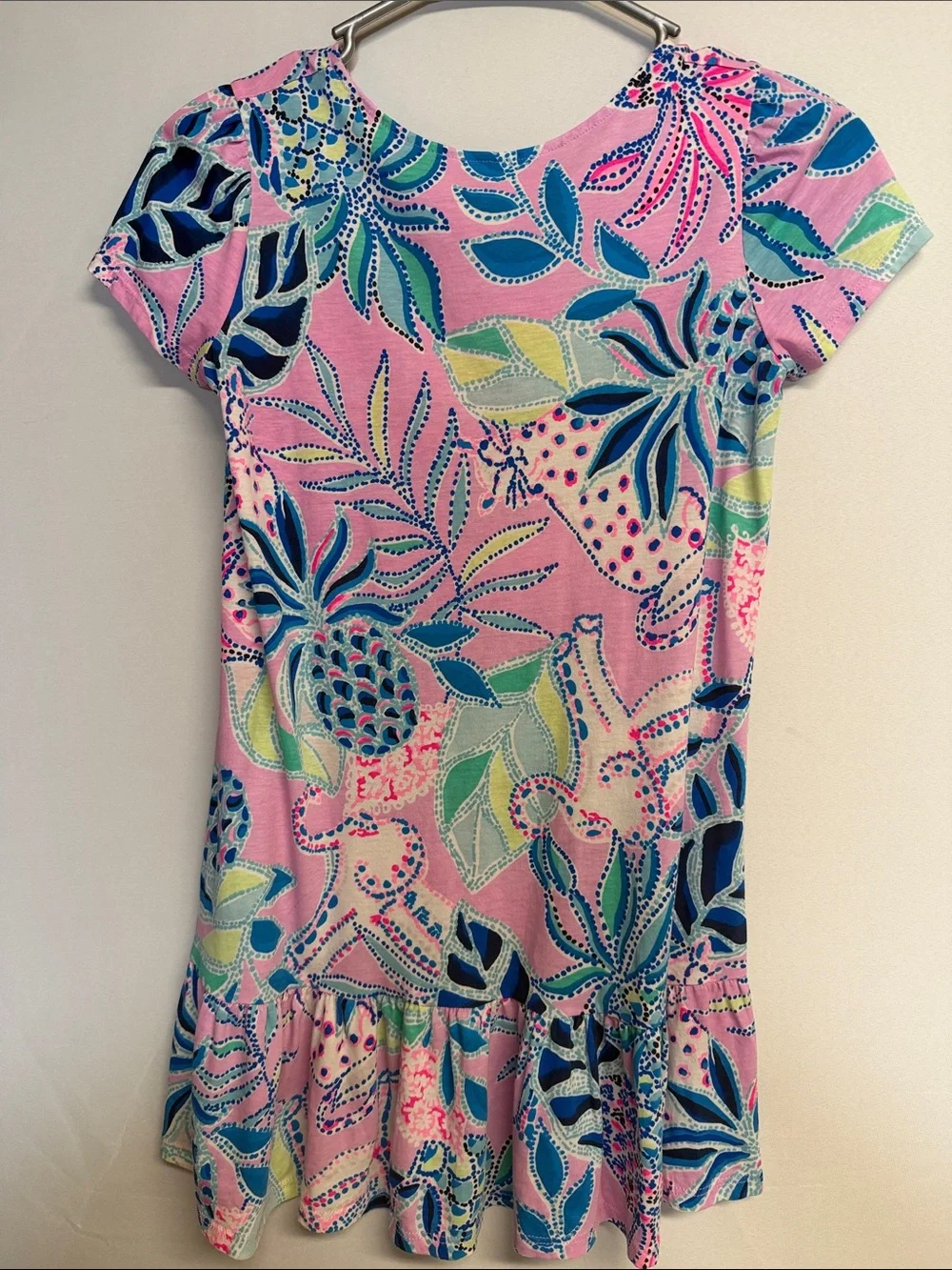 Lily Pulitzer Girls' Lilac Rose Chica Ticas Emina Ruffle Dress Size Large